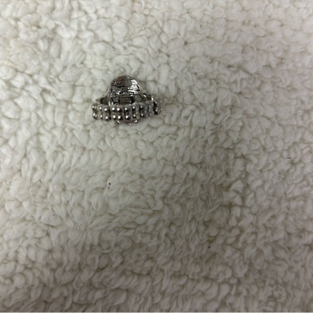 Yellow Silver Tone Expandable Ring - image 4